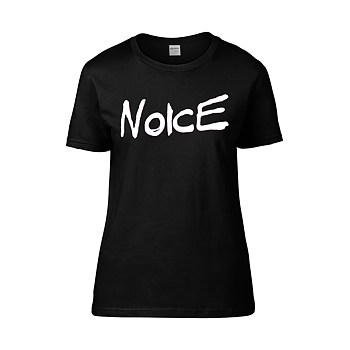NOICE - T-SHIRT LADIES, LOGO (WHITE)