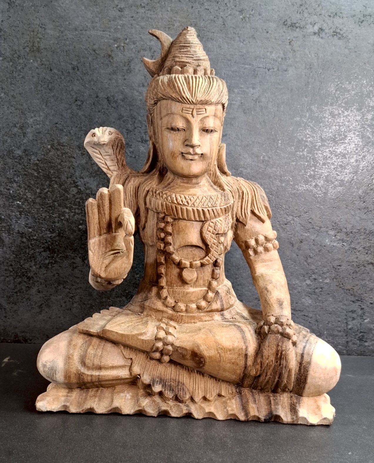 Shiva Staty handsnidad i trä 