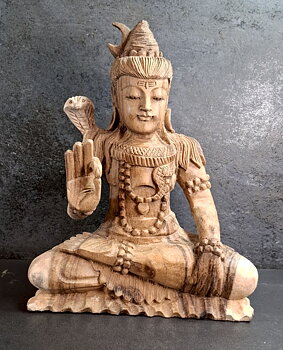 Shiva Staty handsnidad i trä 