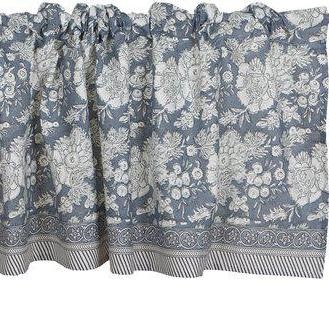 Gardinkappa Provence blå shabby chic lantlig stil Gårdsromantik