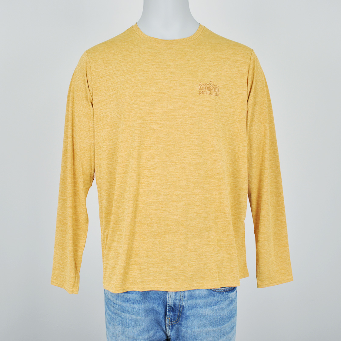 Patagonia - Capilene Cool Daily Graphic Long Sleeve T-shirt Strataspire: Beeswax Tan X-Dye - 2
