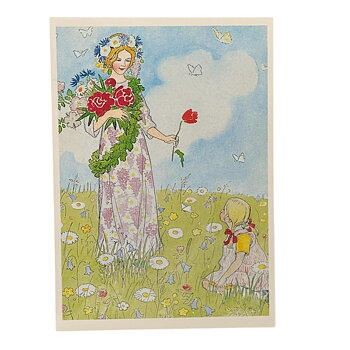 Elsa Beskow Vykort - Midsommarfen