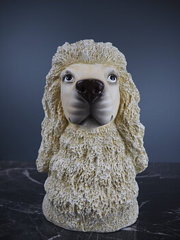 Dog vase poodle
