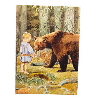 Elsa Beskow Vykort - Mors lilla Olle