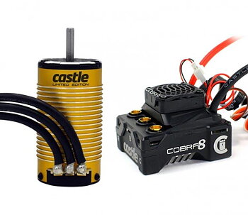 Castle Combo Cobra 8 2-6S ESC & 1515-2200kV Sensored Motor Limited Edition Gold