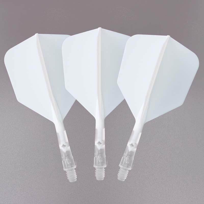 Cuesoul ROST T19 Big Wing Shape White Flight with Clear Shaft Size S