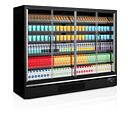 Väggkyl  / Multideck Galaxy+ GP26FGD Black, 4 dörrar
