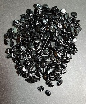 Svart Turmalin Trumlad Sten,  4-6mm Stenar - ca. 250gram