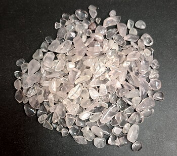 Rosenkvarts Trumlad Sten,  4-6mm Stenar - ca. 250gram