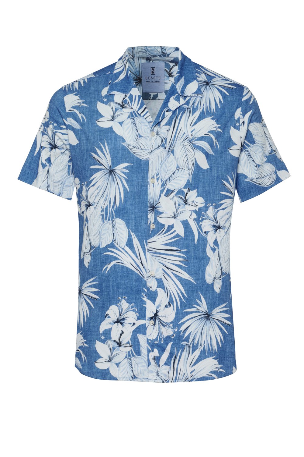 Skjorta kortärm. hawaiian flower. Märke  DESOTO, 