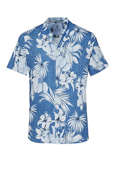 Skjorta kortärm. hawaiian flower. Märke  DESOTO, 