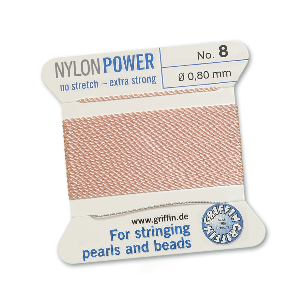 Griffin Nylon Power ljusrosa pärltråd – välj storlek - 3