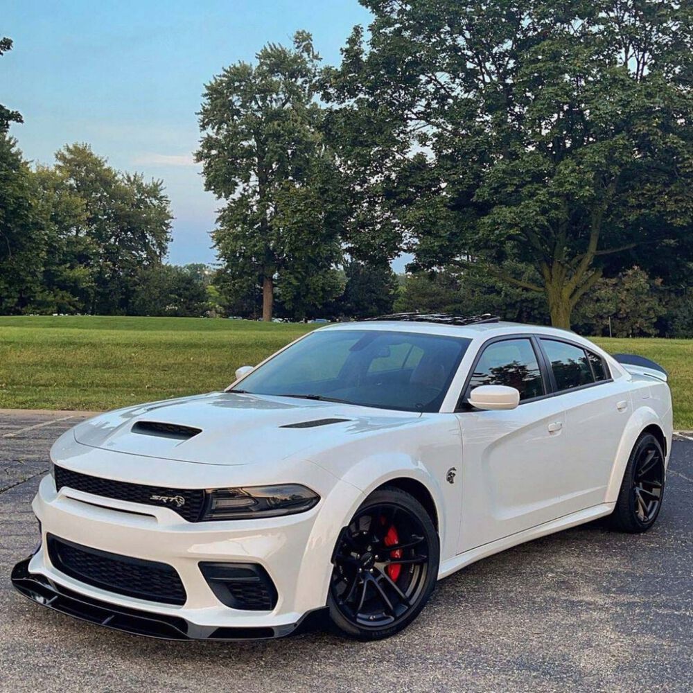 Wide Body Chin Spoiler/Front Lip – Gloss Black – V2 Ikon Style (CHARGER 20-23 Wide Body) - 3