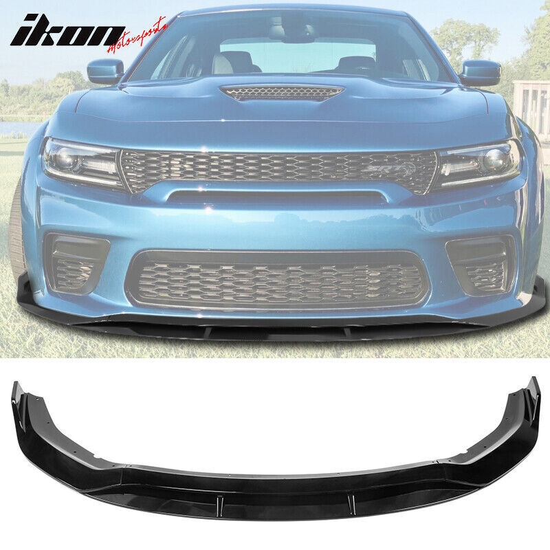 Wide Body Chin Spoiler/Front Lip – Gloss Black – V2 Ikon Style (CHARGER 20-23 Wide Body) - 5