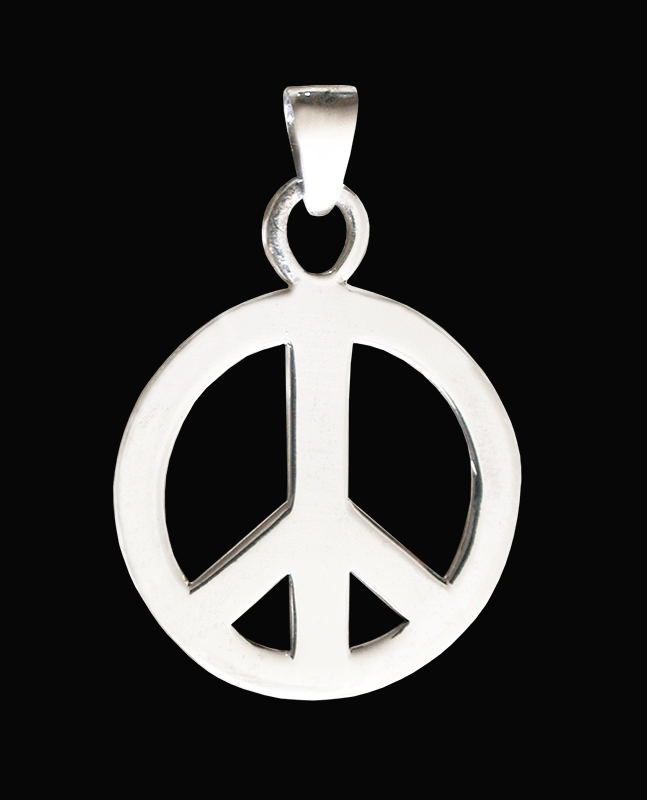16 mm. Peace hänge i Äkta silver.