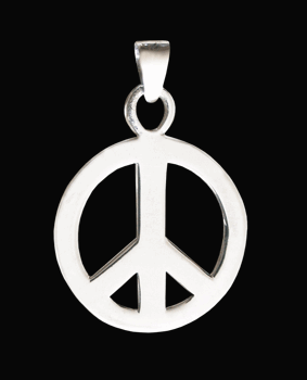 16 mm. Peace hänge i Äkta silver.
