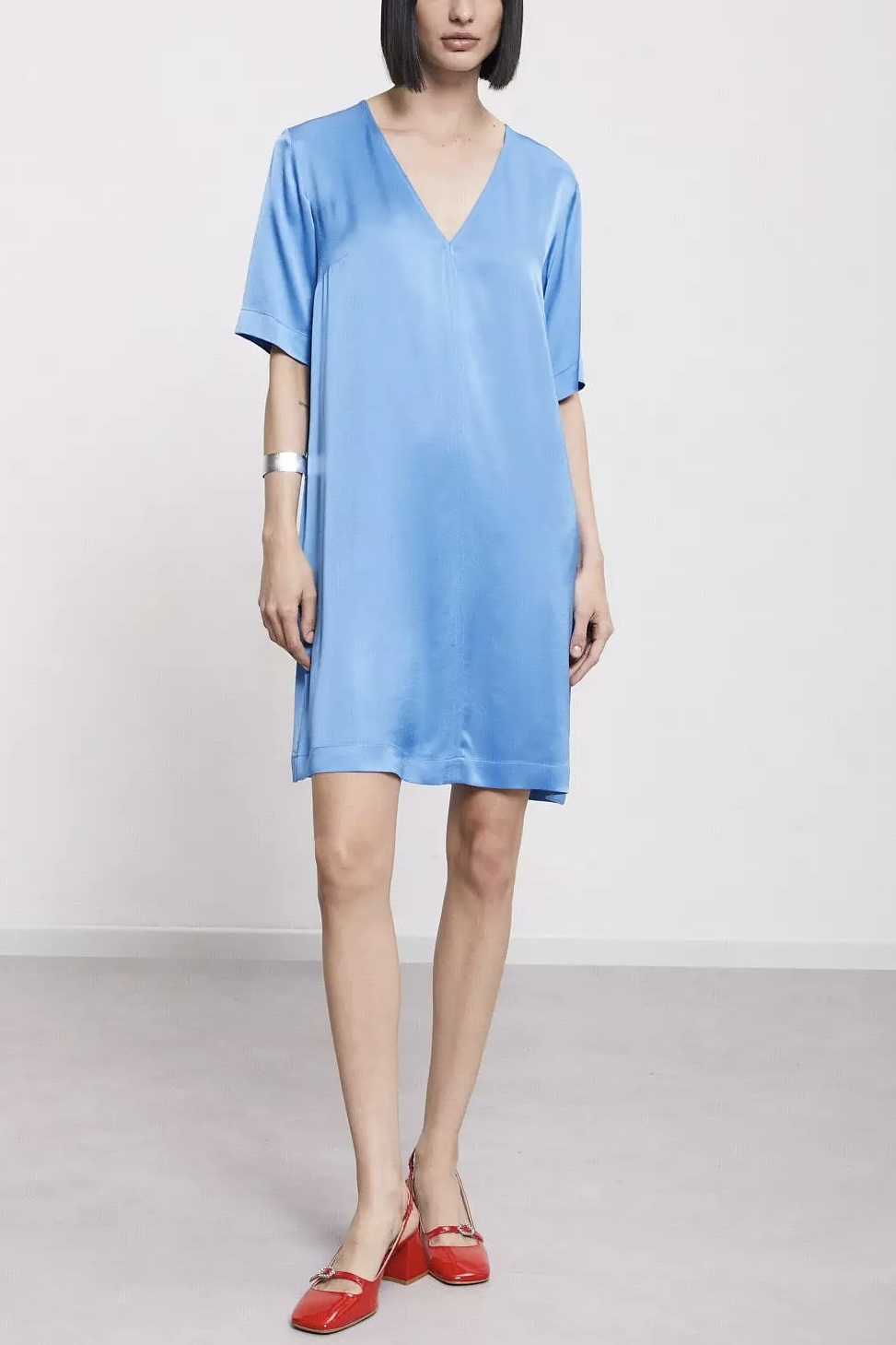 OttodÁme - Viscose Short Dress Azzuro