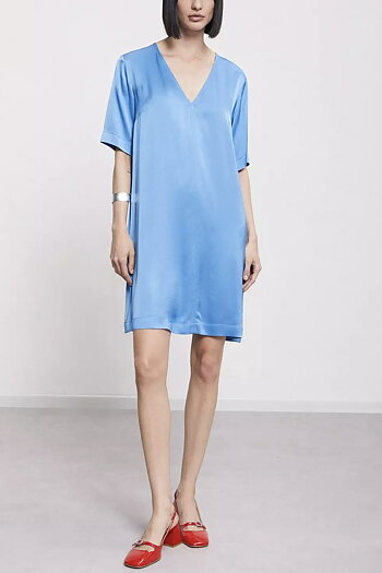 OttodÁme - Viscose Short Dress Azzuro