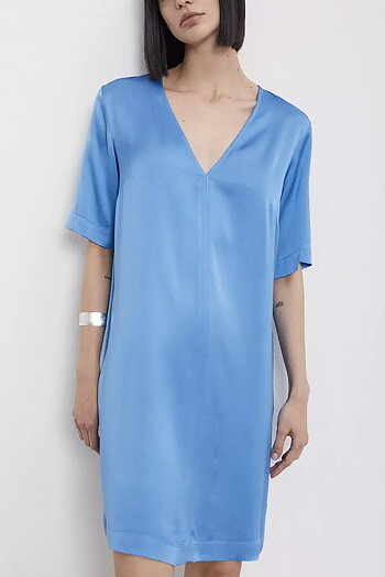 OttodÁme - Viscose Short Dress Azzuro