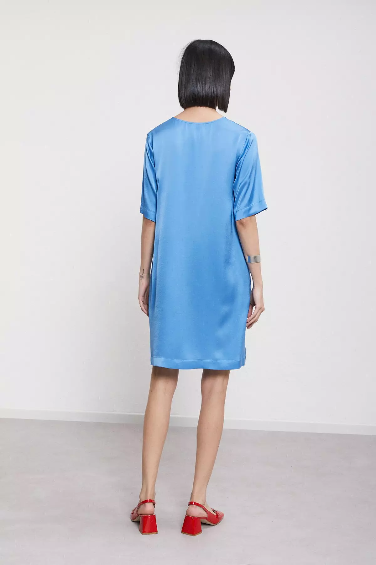 OttodÁme - Viscose Short Dress Azzuro - 3