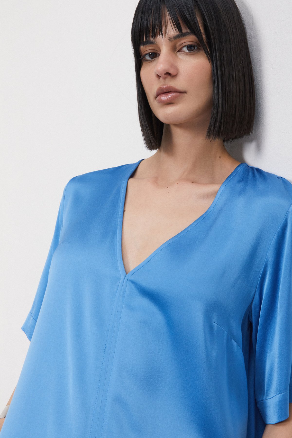 OttodÁme - Viscose Short Dress Azzuro - 4