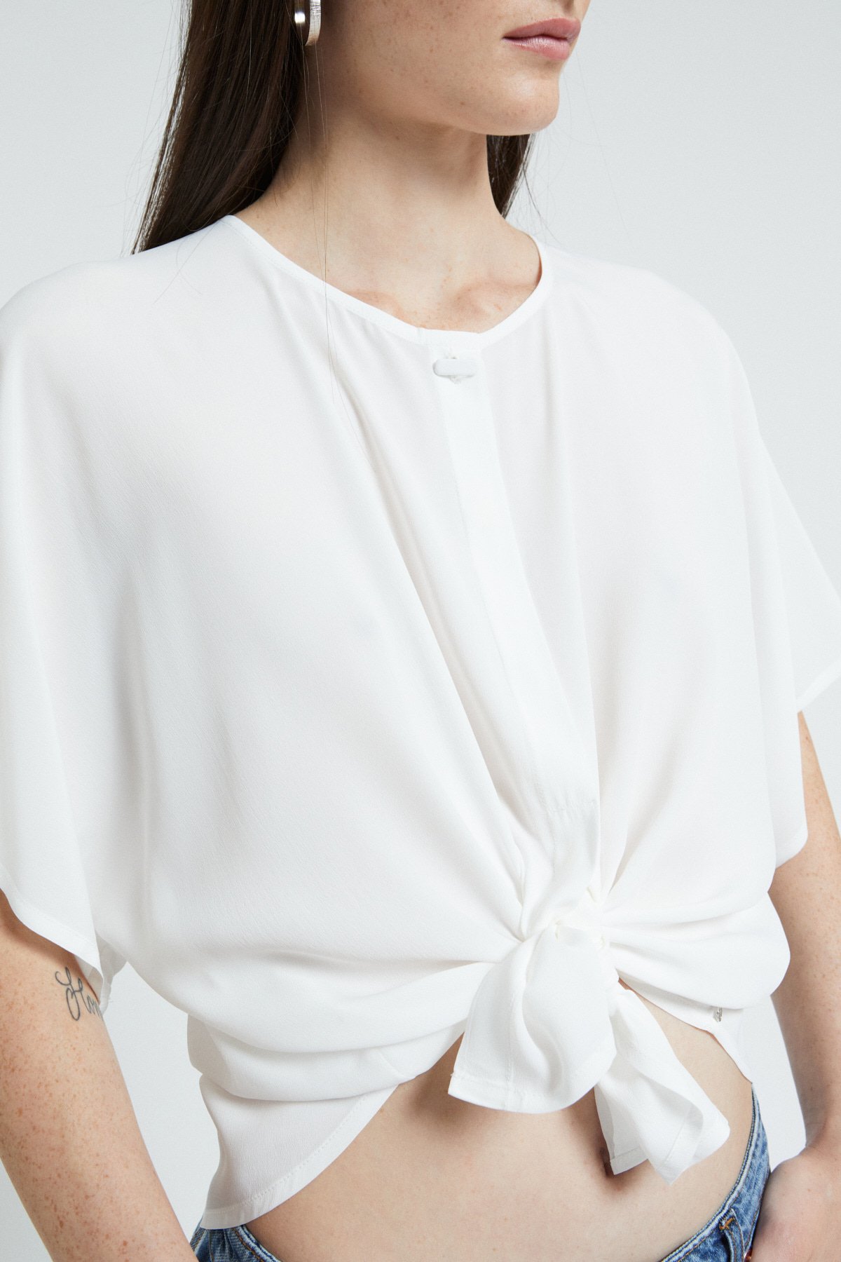 OttodÁme - Silk Blend Blouse  Latte - 5