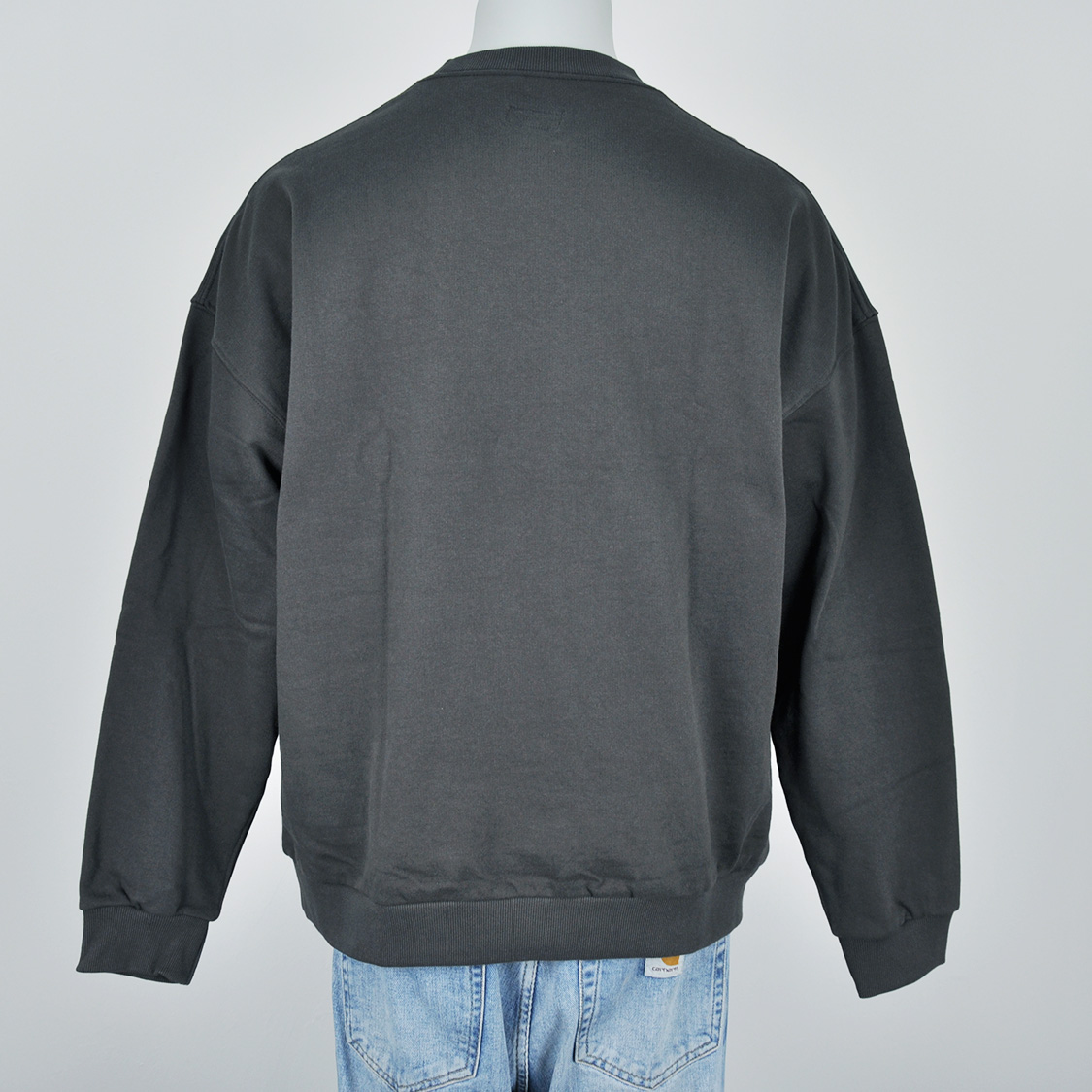 Brixton - Embroided Heavy Weight Crewneck Washed Black - 3