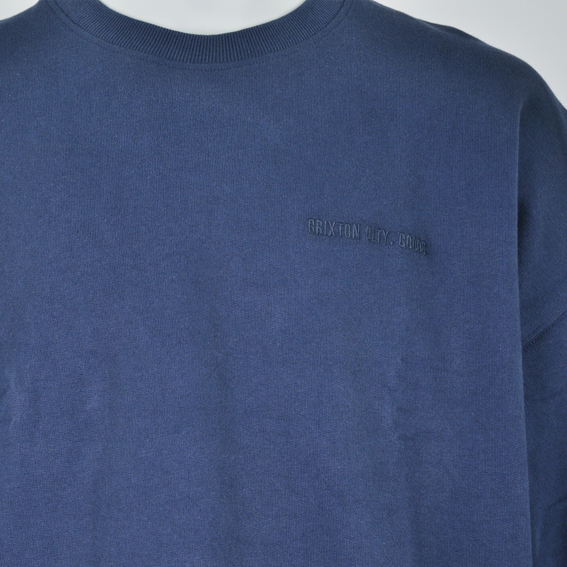 Brixton - Embroided Heavy Weight Crewneck Washed Navy - 2
