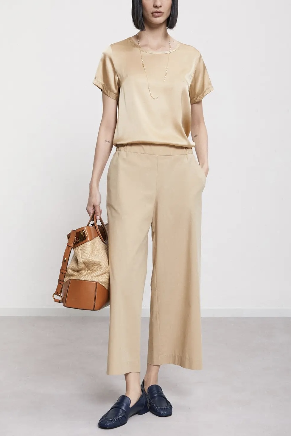 OttodÁme -  Poplin Culottes Trousers Sabbia - 3