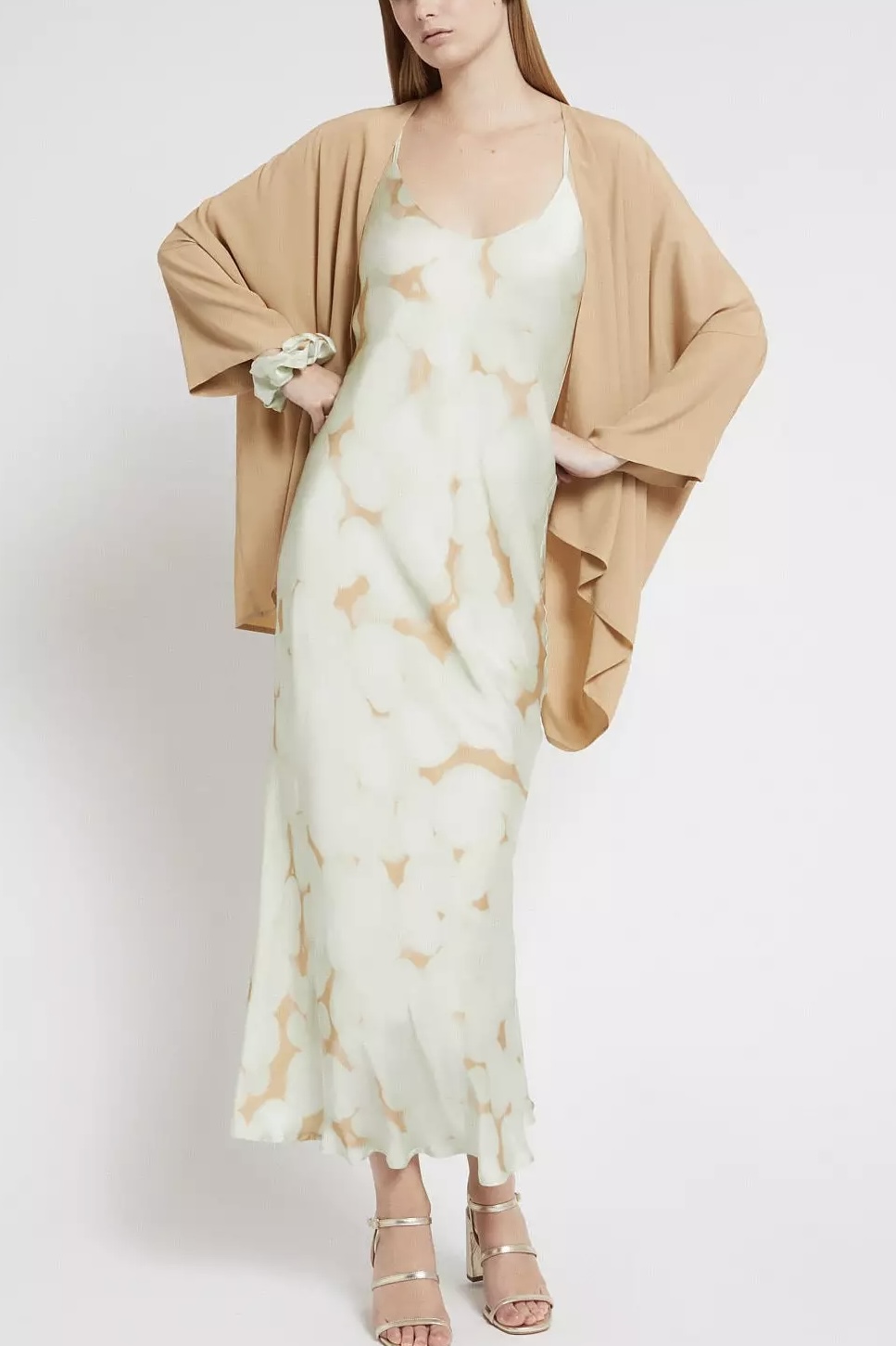 OttodÁme -  Silk Blend Kimono Jacket Latte - 4