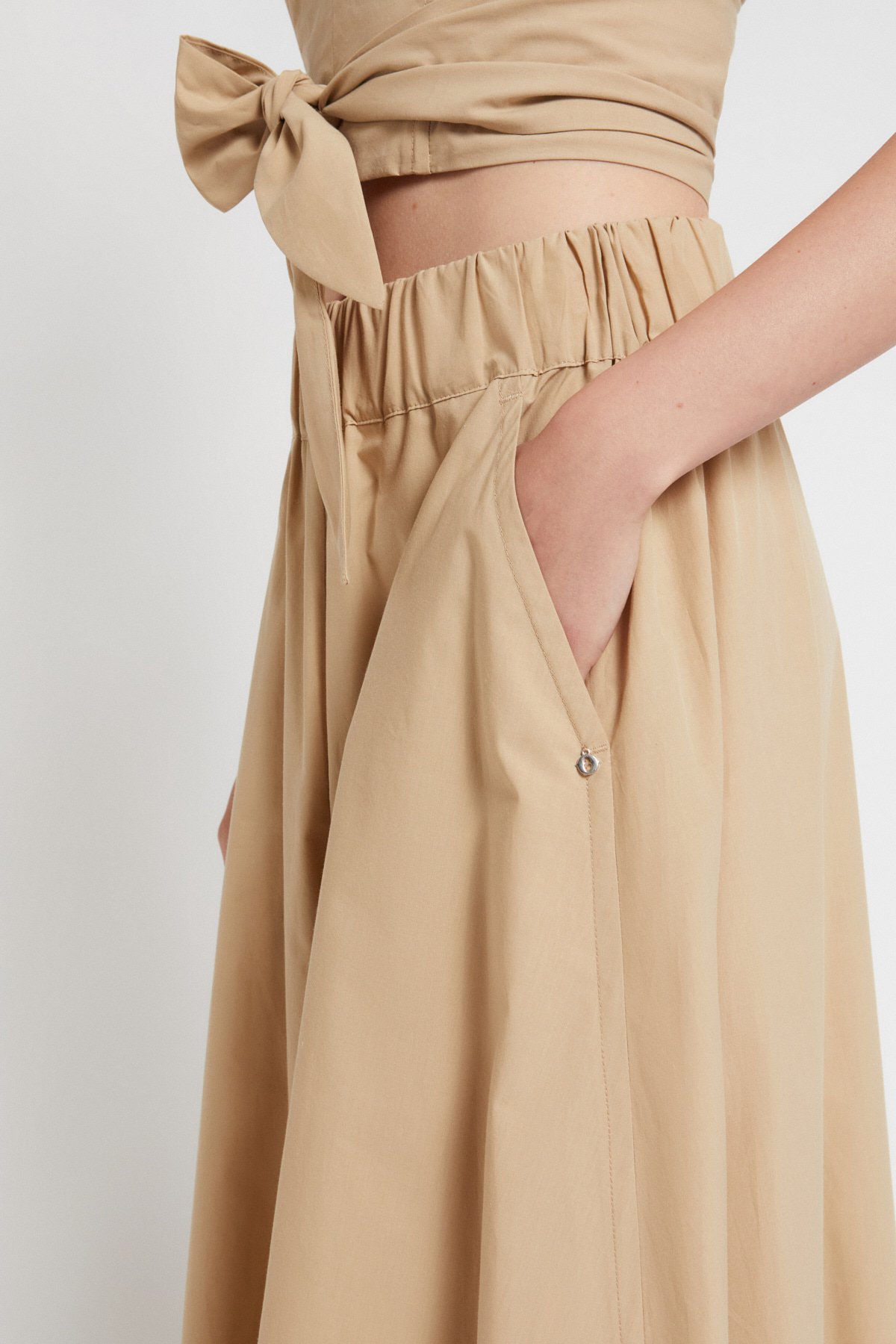 OttodÁme -  Poplin Culottes Trousers Sabbia - 4