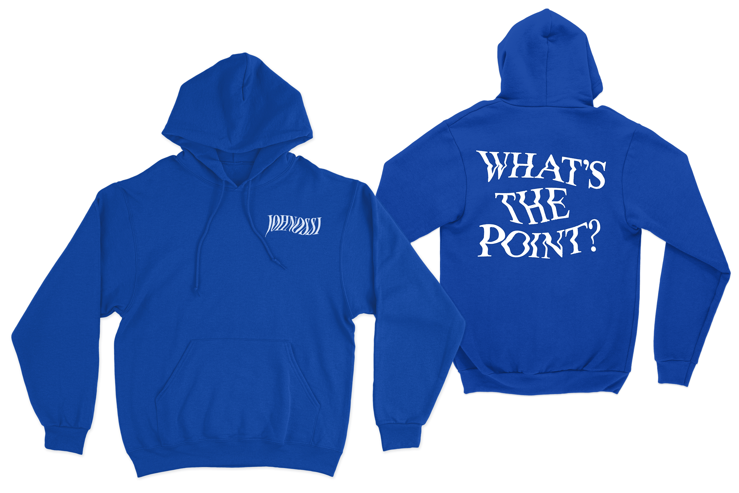 JOHNOSSI - HOODIE, WHAT'S THE POINT (BLUE)