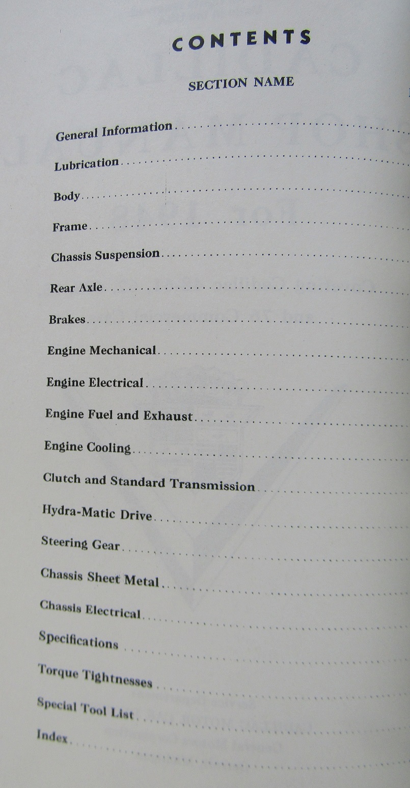 1948-1949 Cadillac 49-61, 62, 60S, 75 and 86 Commercial cars Shop manual - 2