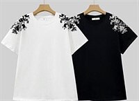 T - Shirt, Svart/Vit - Caramelle Fashion
