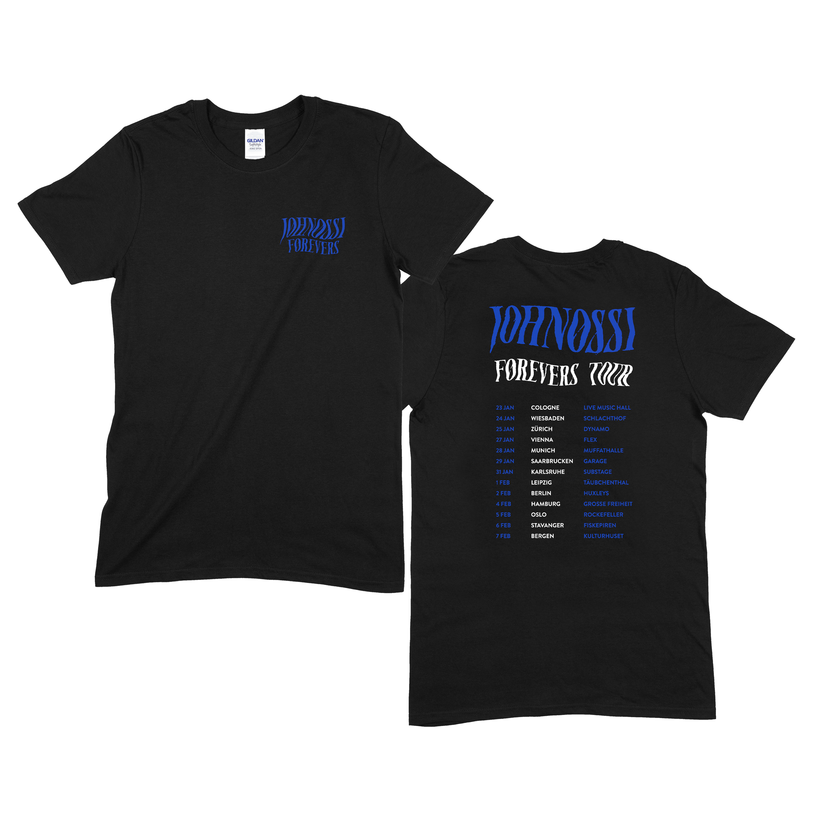 JOHNOSSI - T-SHIRT, TOUR 2025 (JAN-FEB) - 2