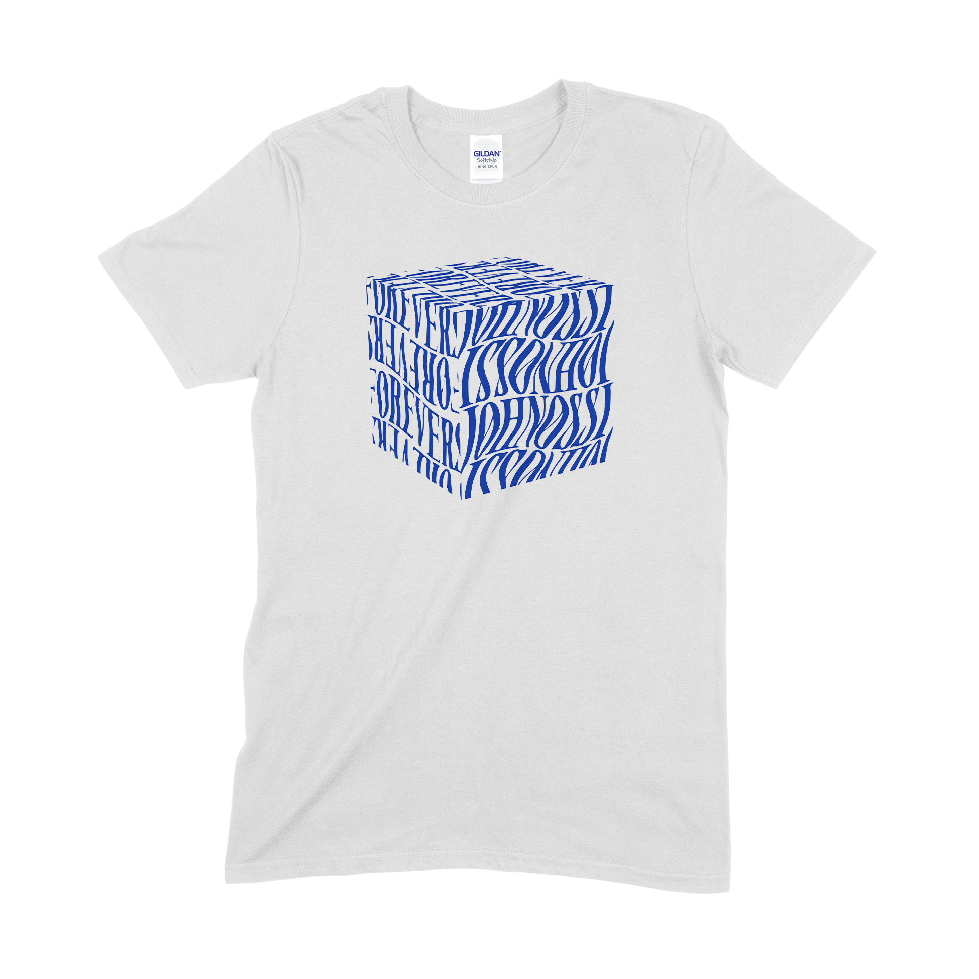 JOHNOSSI - T-SHIRT, CUBE (WHITE)