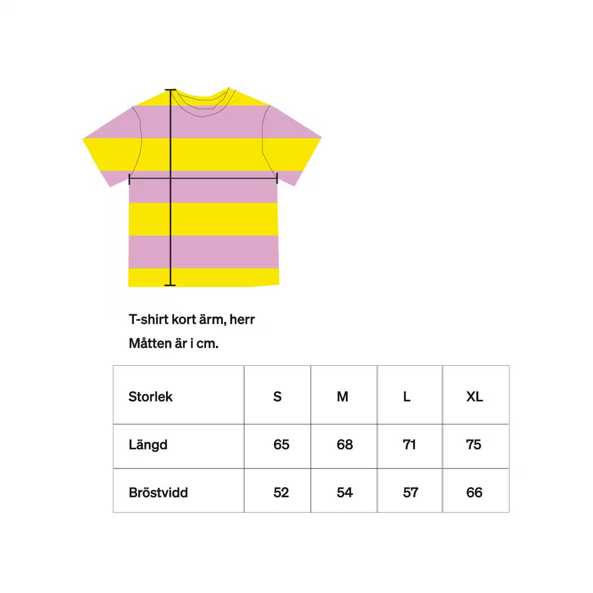 T-shirt med kort ärm herr gul/lila, A World of Craft - 4