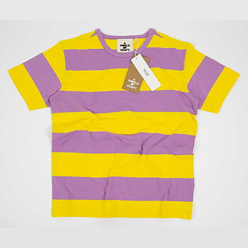 T-shirt med kort ärm herr gul/lila, A World of Craft