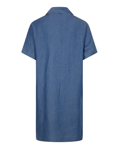 Jeansklänning Benita v-ringad denimblå - 3