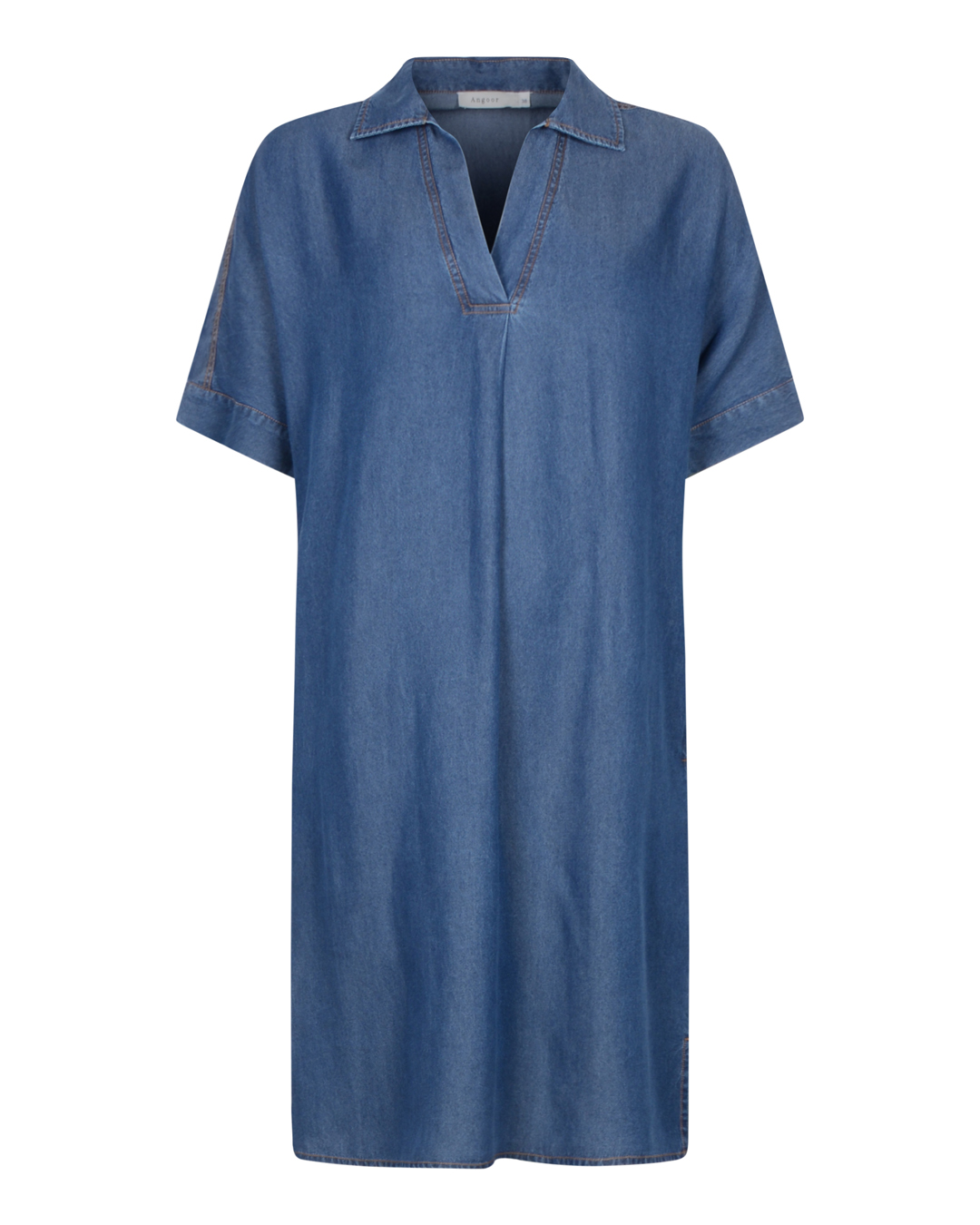 Jeansklänning Benita v-ringad denimblå - 2