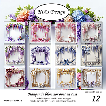PP KD -Hängande blommor över en ram 