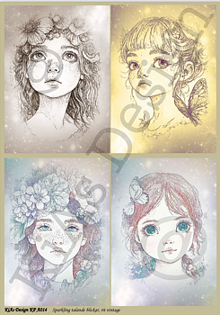 KD Klippark A014 -Sparkling talande blickar, rit vintage 