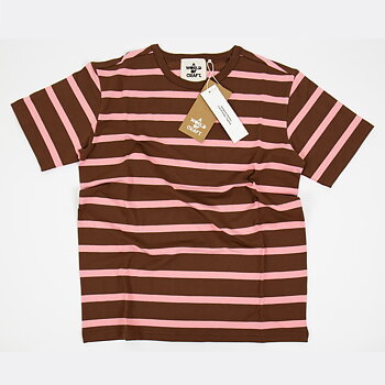 T-shirt med kort ärm herr brun/rosa, A World of Craft