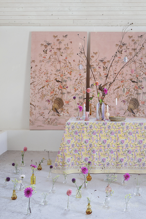 Chamois Tablecloth Pomegranate Yellow/Rose - 2