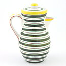 Stig Lindberg (1950s) Faience Pitcher with Green/Yellow Decor #98 18 cm