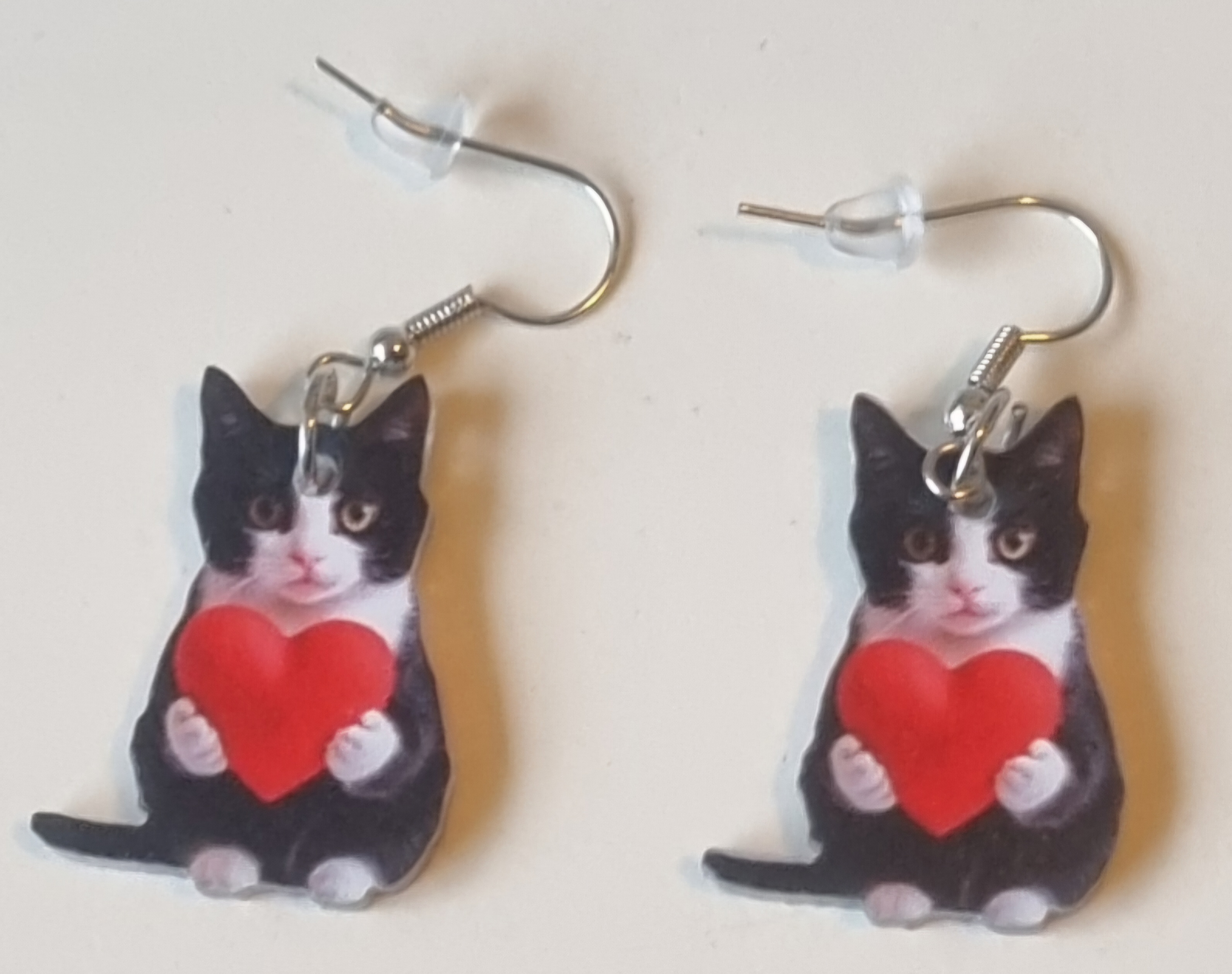 Örhänge  "Katt med hjärta"  FRAKTFRITT