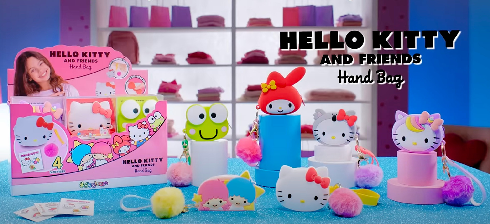 Hello Kitty and Friends Börs med Nyckelring - Keroppi - 7