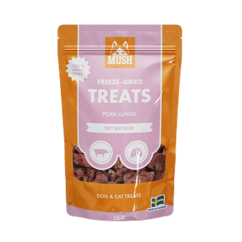 MUSH Treats Freeze-Dried Pork Lung Dog and Cat Treats - 45g