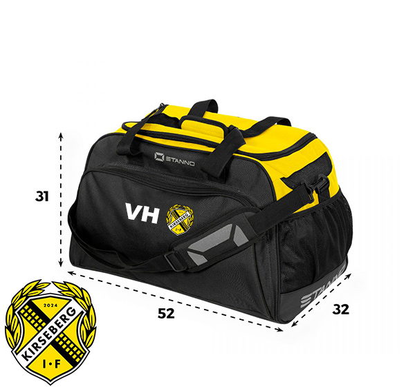 Kirseberg IF - Stanno Merano Bag black / yellow (BESTÄLLNINGSVARA)