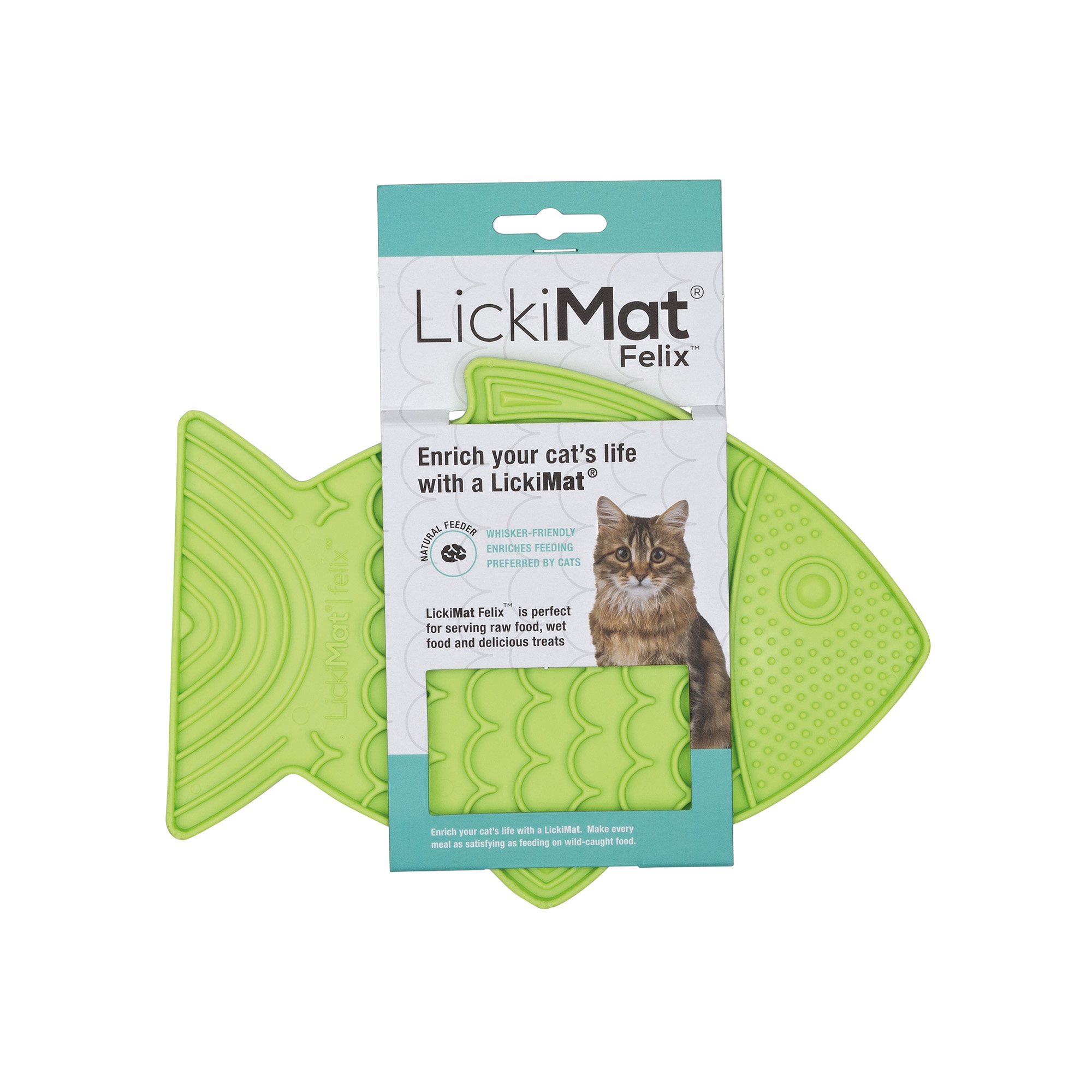LickiMat Felix Katt Slow Feeder - Grön